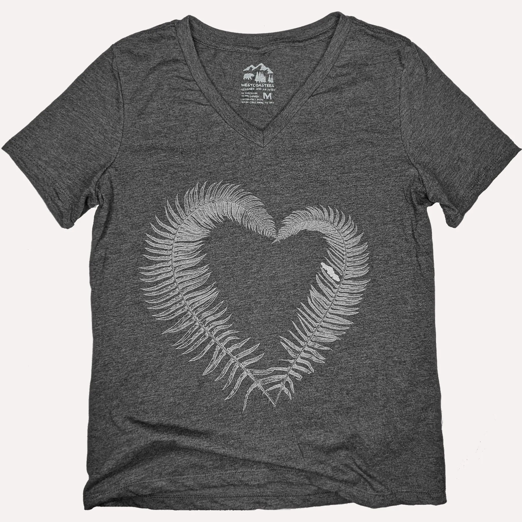 Women's Fern Heart V-Neck T-shirt